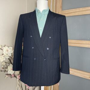 Men's Ducatti Midnight Blue Tuxedo Suit 42S Striped